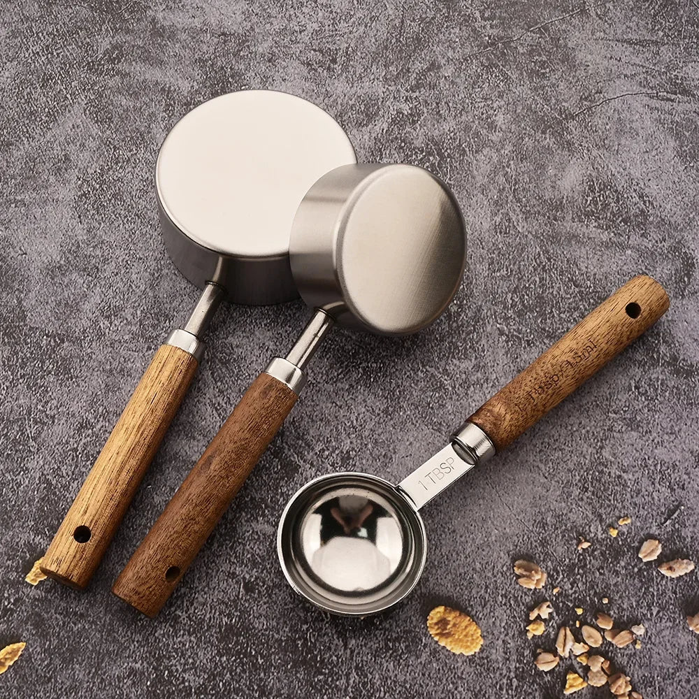 Hom & Ember – Wooden Measuring Cup Set for Perfect Portions - Hom & Ember