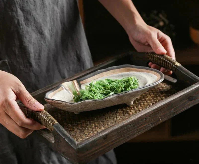 Hom & Ember – Elegant Shell-Shaped Serving Platters in Soft Tones for a Serene Dining Experience