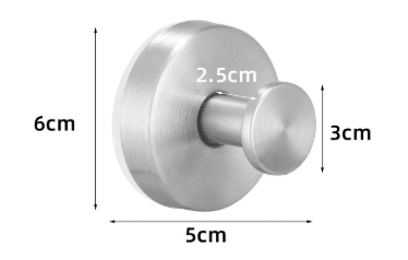 Suction Cup Wall Hooks Set of 2 No Drill Removable Bathroom Towel and Robe Holder for Smooth Surfaces - Hom & Ember